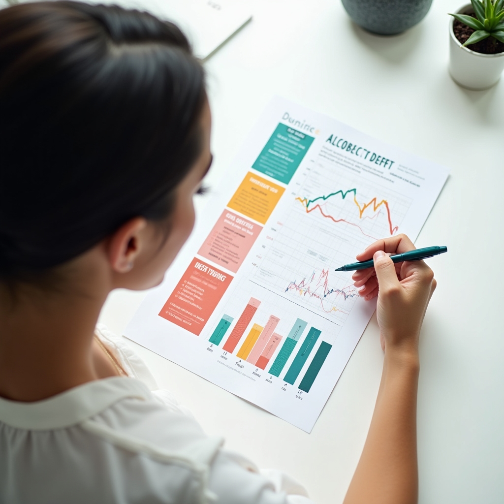 Guida visiva all'allocazione del budget familiare su foglio illustrativo